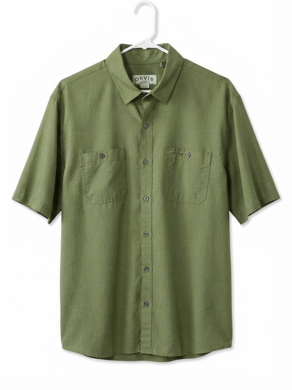 Orvis Short-Sleeve Button-Down Shirt in Olive